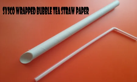Sysco Wrapped Bubble Tea Straw Paper